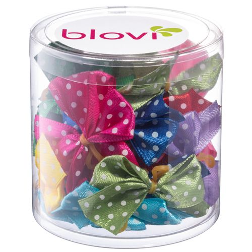 Blovi Bows Polka Color 25szt. - kolorowe kokardki w kropki dla psa, satynowe na gumce