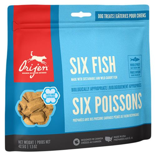 Orijen Six Fish Treats 42,5g - bezzbożowe przysmaki dla psa, ryby