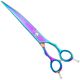 Geib Entree Blue Titan Curved Scissors - wysokiej jakości nożyczki gięte z jednostronnym mikroszlifem i tytanową powłoką