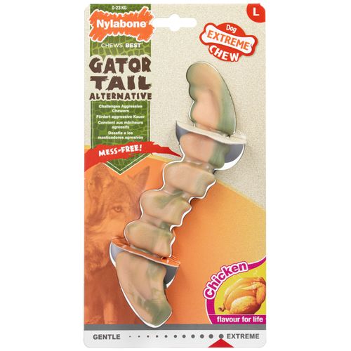 Nylabone Power Chew Gator Tail Alternative - twardy gryzak dla psa, ogon aligatora o zapachu kurczaka