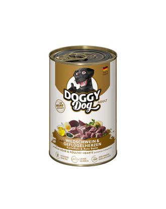 Doggy Dog Wild Boar & Poultry Hearts - bezzbożowa mokra karma dla psa, z dzikiem i sercami drobiowymi