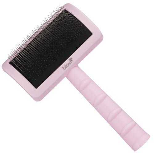 Blovi Tuffer Hard Grooming Slicker Brush - twarda szczotka pudlówka z krótkimi pinami 12mm, różowa