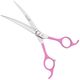 Blovi Amber Line Curved Scissors 6,5" - nożyczki groomerskie gięte z ozdobną śrubą, różowe