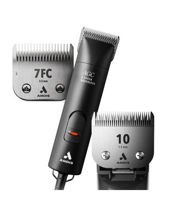 Zestaw promocyjny Andis AGCB Super Brushless + CeramicEdge nr 7FC - cicha, profesjonalna maszynka z 2 ostrzami ceramicznymi - czarna