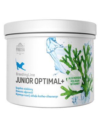 Pokusa BreedingLine Junior Optimal Plus - specjalistyczny preparat uzupełniający niedobory w organizmie i wspomagający prawidłowy rozwój szczeniąt - 300g