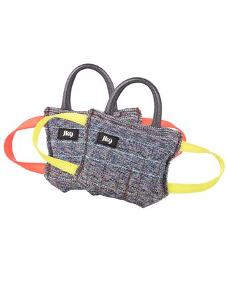 Julius-K9 Cotton Bitepad - mocny bawełniany szarpak dla psa, z trzema uchwytami, niebieski