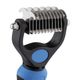 Biglo Small Undercoat Rake Blue - trymer hakowy dwustronny dla psa i kota, niebieski, mały