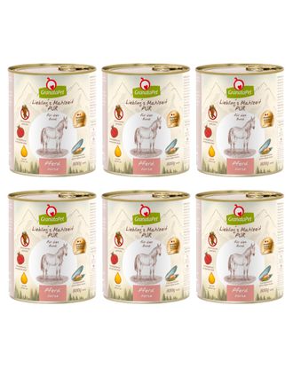 GranataPet Horse Pur - monoproteinowa bezzbożowa mokra karma dla psa, konina - 6x 800g