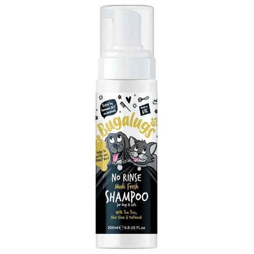 Bugalugs Medi Fresh No Rinse Shampoo 200ml - szampon dla psa bez spłukiwania, łagodzący podrażnienia