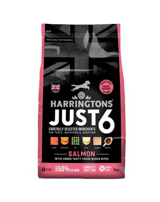 Harringtons Just 6 Salmon - bezzbożowa karma dla psa, łosoś z warzywami