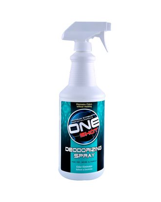 One Shot Deodorizing Spray - profesjonalny preparat eliminujący brzydkie zapachy z sierści zwierząt i otoczenia (ubrań, kuwet, klatek, auta itp.) - Pojemność: 946ml