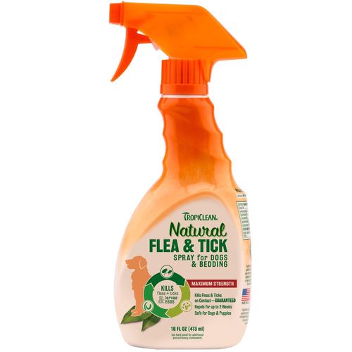 Tropiclean Natural Flea & Tick Dog & Bedding Spray 473ml - preparat dla psa i na posłania, do zabijania pcheł, kleszczy