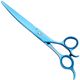 Geib Kiss Silver Blue Curved Scissors - wysokiej jakości nożyczki gięte z mikroszlifem i niebieskim wykończeniem