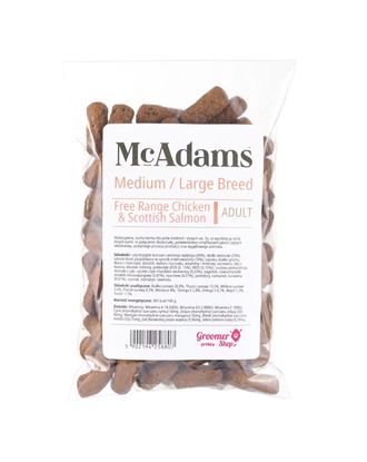 McAdams Medium/Large Breed Free Range Chicken & Salmon 100g - wypiekana karma dla średniego i dużego psa, kurczak z wolnego wybiegu i łosoś - próbka