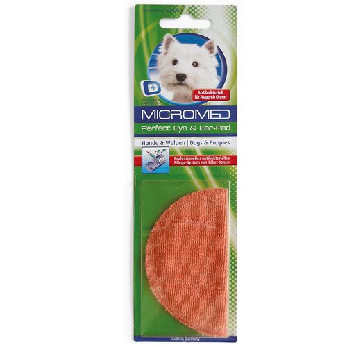 Micromed Perfect Eye & Ear-Pad - wielorazowy czyścik do oczu i uszu psa i kota, z mikrofibry z jonami srebra