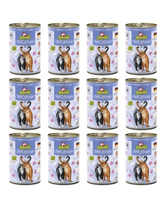 GranataPet DeliCatessen Tuna &amp; Duck - bezzbożowa mokra karma dla kota, tuńczyk i kaczka - 12x 400g
