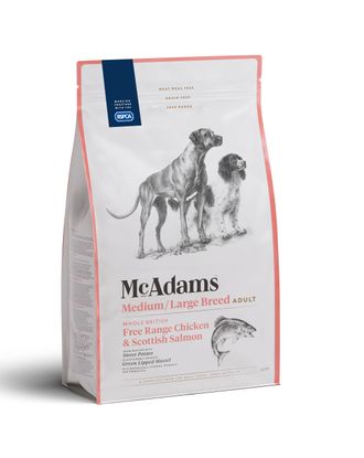 McAdams Medium/Large Breed Free Range Chicken & Salmon - wypiekana karma dla średniego i dużego psa, kurczak z wolnego wybiegu i łosoś - 2kg