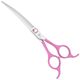 Blovi Amber Line Curved Scissors 6,5" - nożyczki groomerskie gięte z ozdobną śrubą, różowe