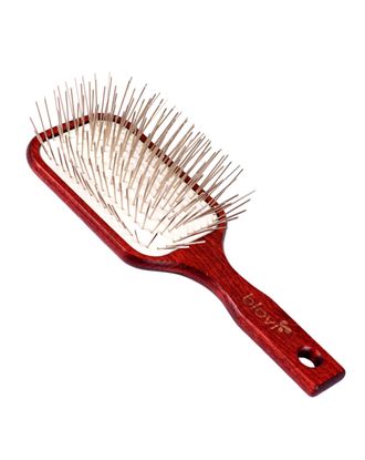 Blovi Red Wood Pin Brush - extra duża, miękka, drewniana szczotka z długą, metalową szpilką 32mm