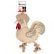 Flamingo Beige Rooster 30cm - zabawka dla psa, kogut z liną i piszczałką, beżowy