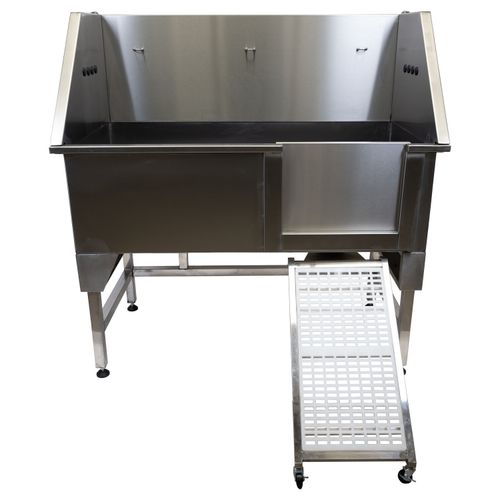 Blovi Free Standing Stainless Tub - wanna groomerska ze stali nierdzewnej, z rampą na kołach