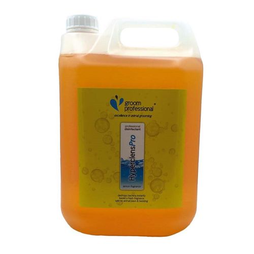 Groom Professional Hyperclens Pro Formula Lemon 5l - skoncentrowany środek o zapachu cytrynowym do czyszczenia i dezynfekcji sprzętu i pomieszczeń, koncentrat 1:50