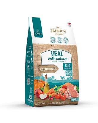 Pokusa Premium Selection Veal & Salmon - bezzbożowa karma dla dorosłego psa, cielęcina i łosoś