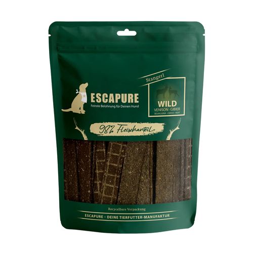 Escapure Stangerl Wild 150g - naturalne przysmaki dla psa, mięsne paski z dziczyzny