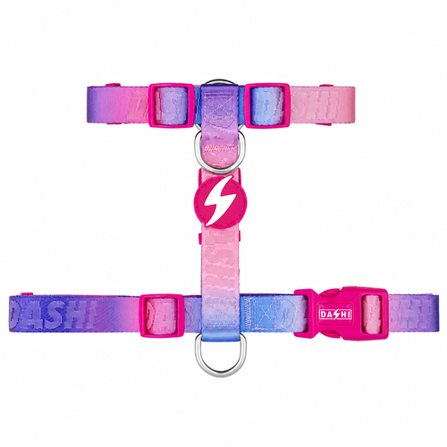Dashi Lumix Haze Back Harness - regulowane szelki guard dla psa, różowo-fioletowe