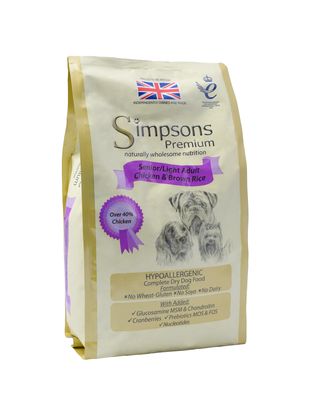 Simpsons Premium Senior/Light Chicken & Brown Rice - karma dla psów, kurczak i brązowy ryż - 12kg