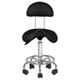 Activ 6001 Black - wygodny taboret groomerski z profilowanym siedziskiem i oparciem, czarny