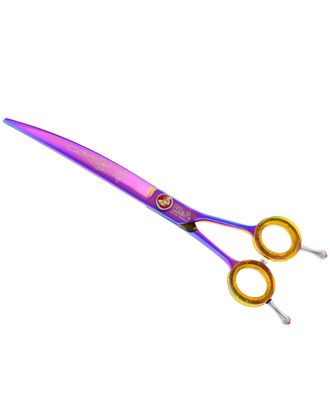 P&W ButterFly Bend Handle Curved Scissors 8" - profesjonalne nożyczki groomerskie z wygodnym, giętym uchwytem, gięte