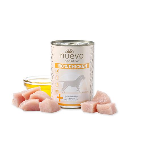 Nuevo Sensitive 100% Chicken - monoproteinowa, mokra karma dla psa, 100% Kurczaka, 400g