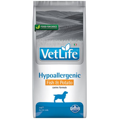 Farmina Vet Life Hypoallergenic Fish & Potato - pełnoporcjowa karma weterynaryjna dla psa, z rybą i batatami