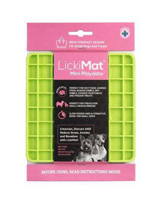 LickiMat Mini Classic Playdate - mata do wylizywania dla małego psa, miękka, wzór kratka