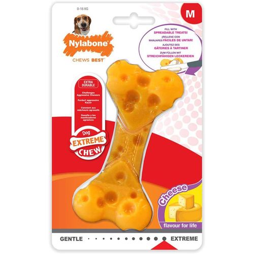 Nylabone Cheese Extreme Texture Cheese Bone- gryzak dla psa, smak sera, do smarowania przysmakiem