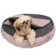 Biglo Bed Cleo Pink - sztruksowe legowisko dla psa z przykryciem, różowo-szare