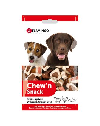Flamingo Chew`n Snack Training Snack 150g - smaczki treningowe dla psa, z jagnięciną, kurczakiem i ryżem