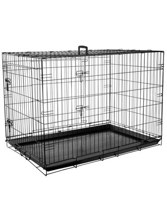 Flamingo Mezo Black - metalowa klatka dla psa, XXL: 76x124x83cm